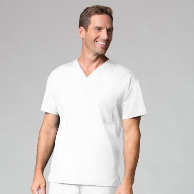 white - Unisex V-Neck Top