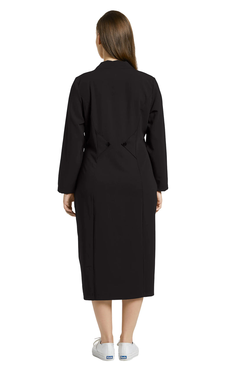 White Cross Marvella Women's Long Sleeve Button Front Scrub Dress for Nursing