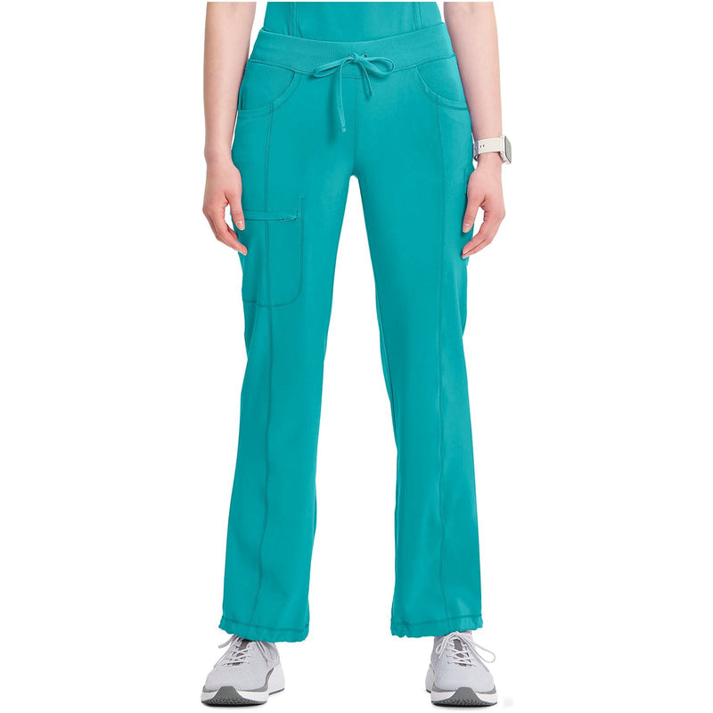 teal blue - Straight Leg Drawstring Pant