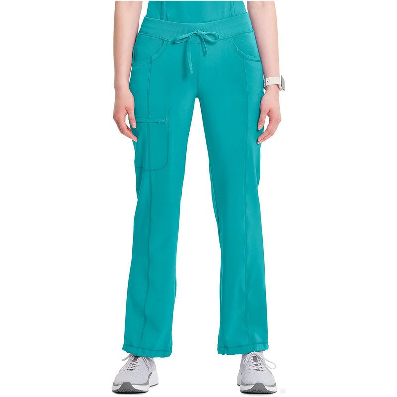 teal blue - Straight Leg Drawstring Pant