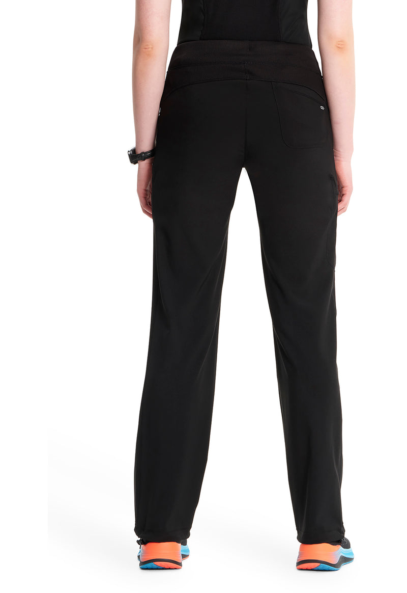 Black - Cherokee IN Infinity Women Scrub Pants - Back View