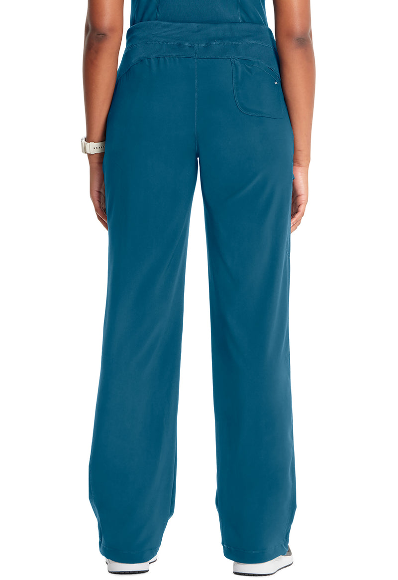 Caribbean Blue - Cherokee IN Infinity Women Scrub Pants - Back View