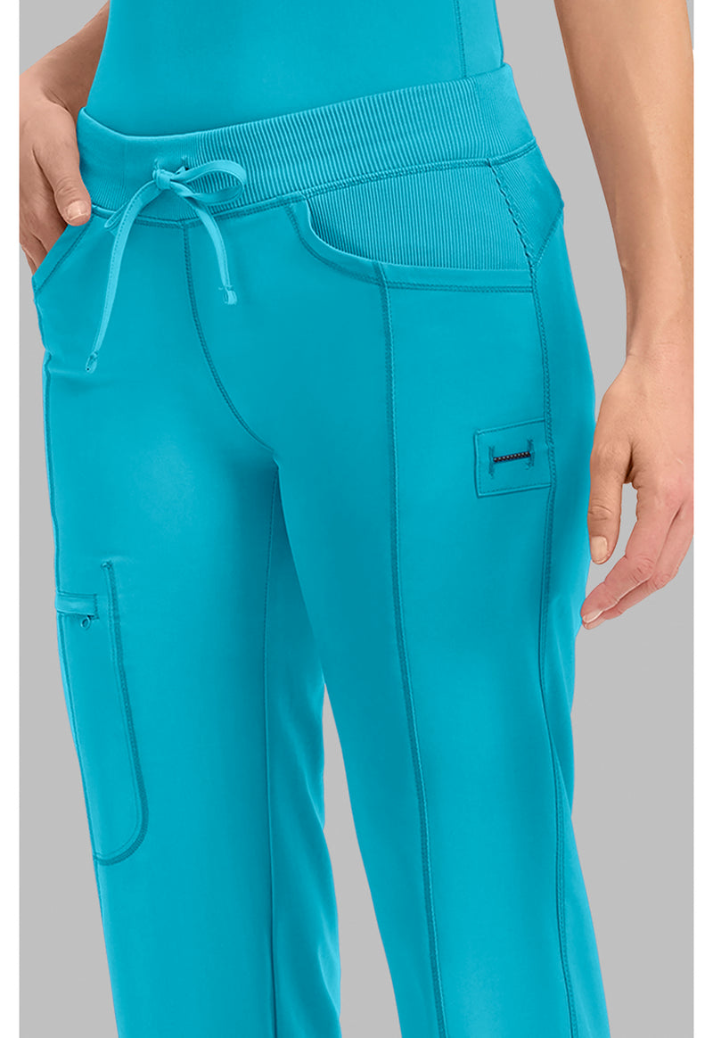 Scuba Blue - Women's Straight Leg Drawstring Scrub Pants – Regular (View 4)