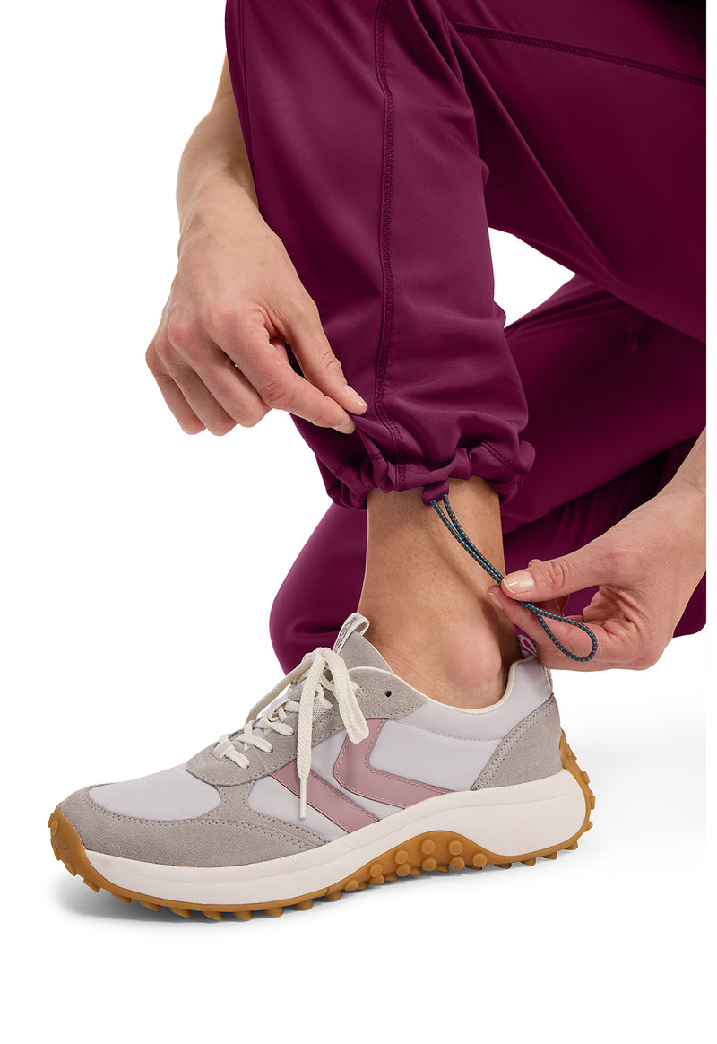 Wine - Women's Straight Leg Drawstring Scrub Pants – Regular (View 3)