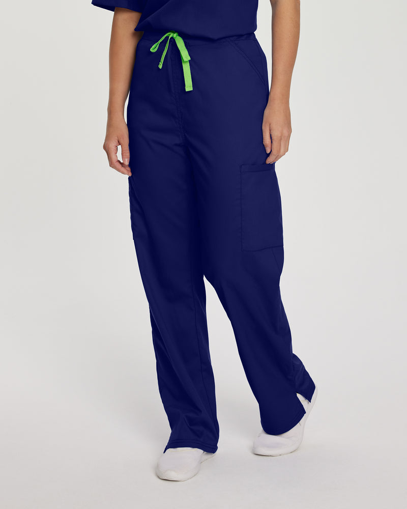 True Navy - Landau ProFlex Unisex 6 Pocket Cargo Scrub Pant for Nursing