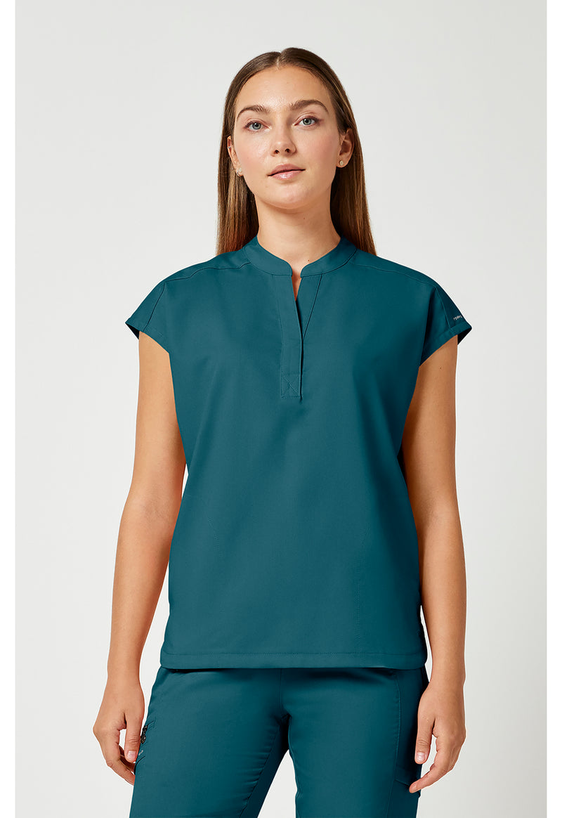 Caribbean - Healing Hands Purple Label Women Scrub Top - Front View