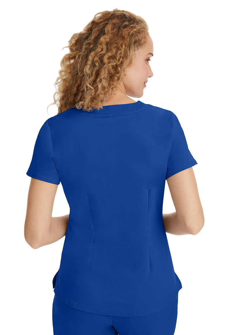 Galaxy Blue - Healing Hands Purple Label Women Scrub Top - Back View