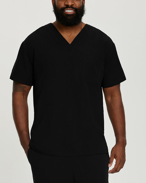 White Cross V-Tess Men's 2 Pocket V-Neck Scrub Top for Nursing