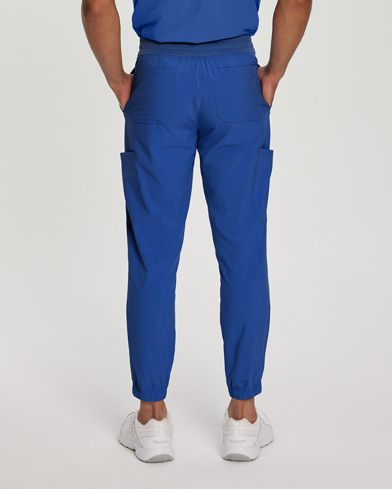 Royal Blue - White Cross Fit Men's 6 Pocket Jogger Scrub Pant for Nursing