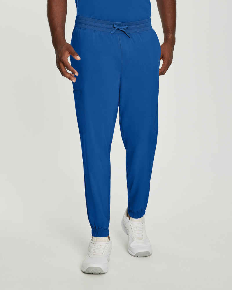 Royal Blue - White Cross Fit Men's 6 Pocket Jogger Scrub Pant for Nursing
