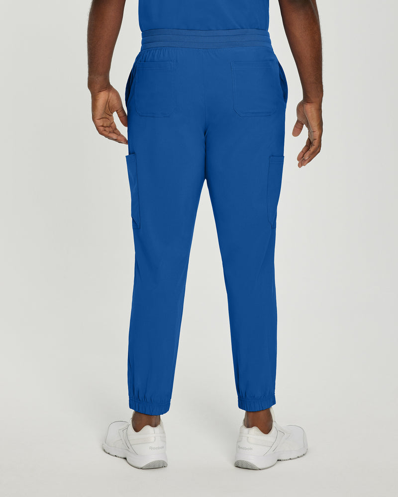Royal Blue - White Cross Fit Men's 6 Pocket Jogger Scrub Pant for Nursing