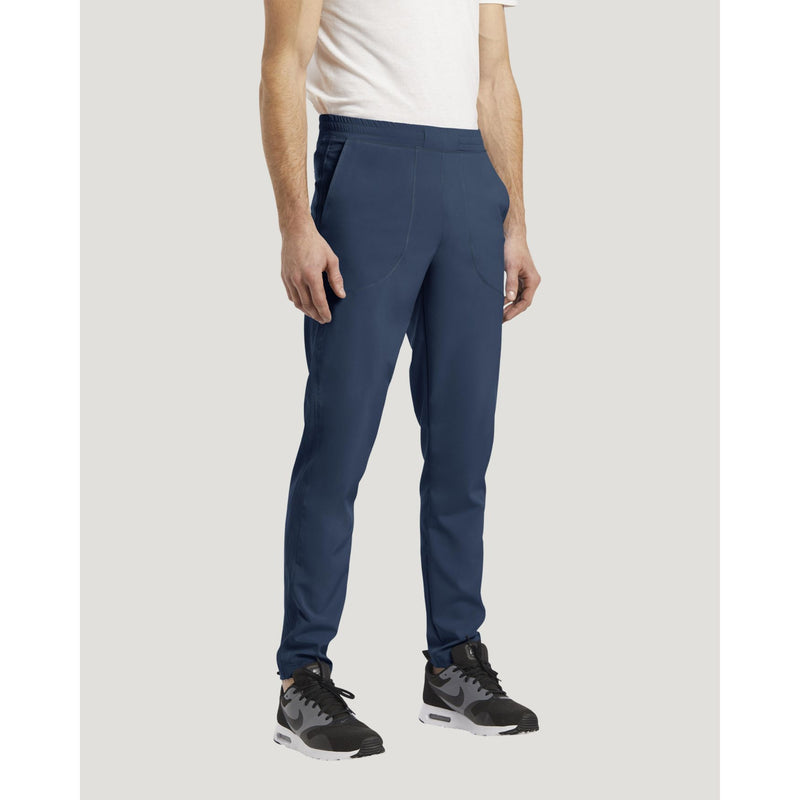 Nav - White Cross Men's Scrub Pants - Front View