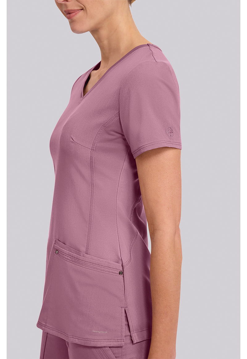 Powder Puff Pink - Women's Juliet Scrub Top (View 2)