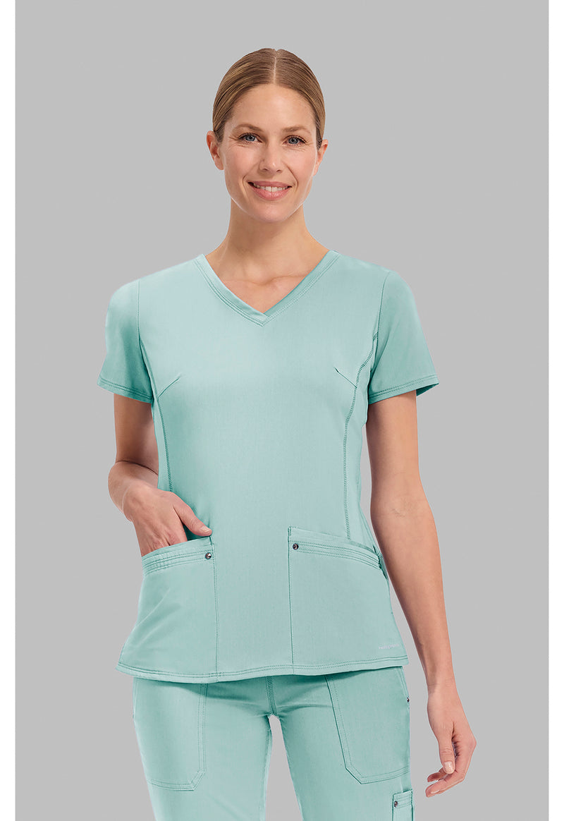 Rainwater - Healing Hands Purple Label Women Scrub Top - Front View