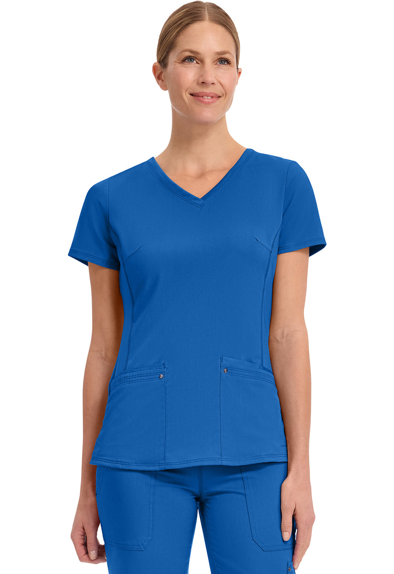 Royal - Healing Hands Purple Label Women Scrub Top - Front View