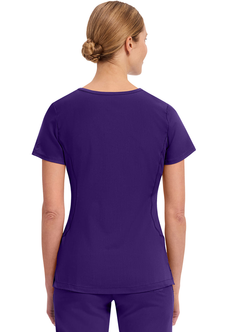 True Grape - Healing Hands Purple Label Women Scrub Top - Back View