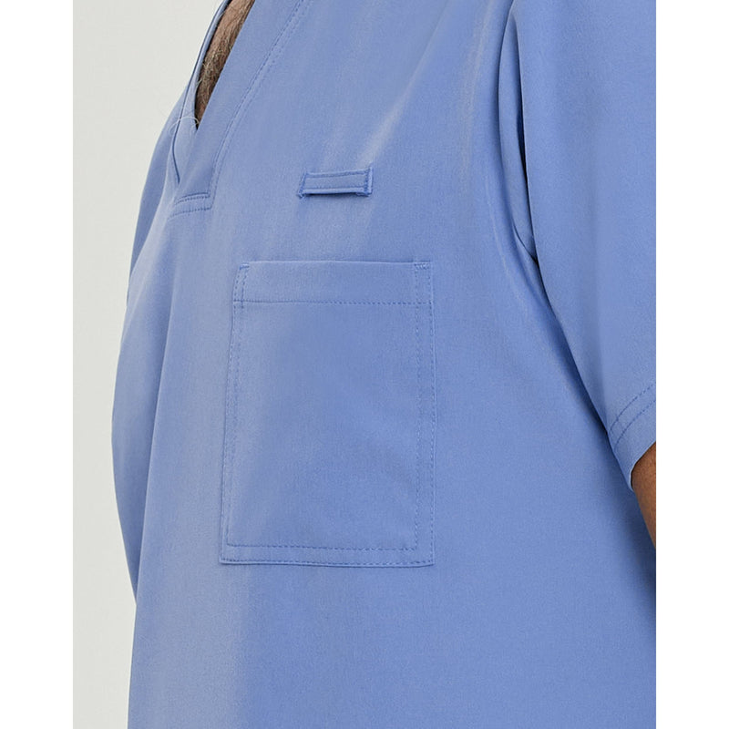 Royal Blue - White Cross Scrub Tops - Detail View