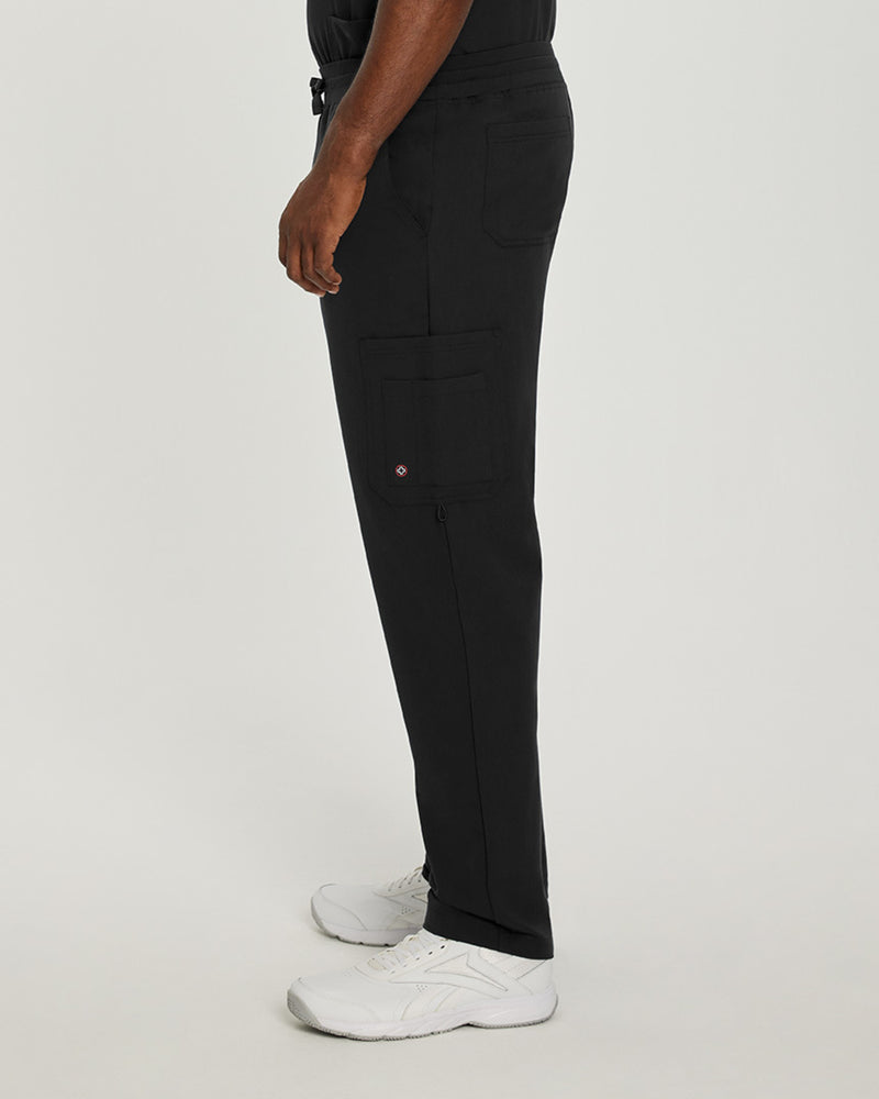 Caribbean Blue - White Cross V-Tess Men's 7 Pocket Cargo Scrub Pants for Nursing