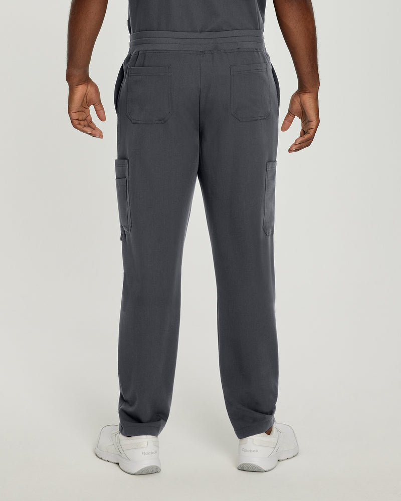 Dark Pewter - White Cross V-Tess Men's 7 Pocket Cargo Scrub Pants for Nursing