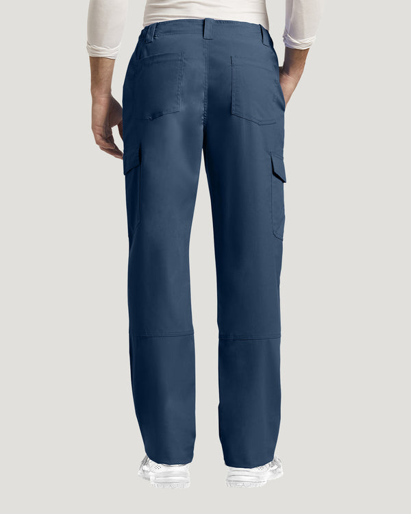 Navy - White Cross Duo Men's Cargo Scrub Pants for Nursing
