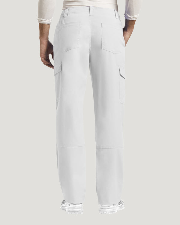 White - White Cross Duo Men's Cargo Scrub Pants for Nursing