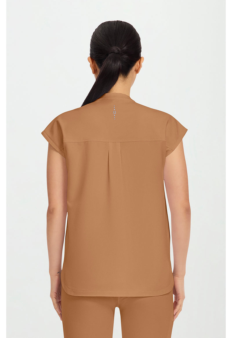 Caramel Cafe - Healing Hands 360 Women Scrub Top - Back View