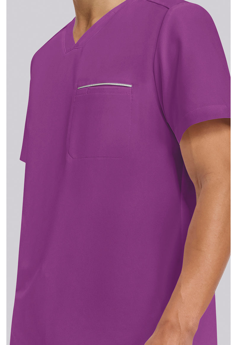 Plum Violet - Men's Spencer Scrub Top (View 3)