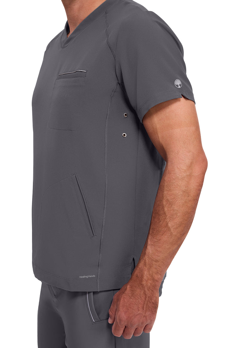 Pewter - Men's Steven Scrub Top (View 3)