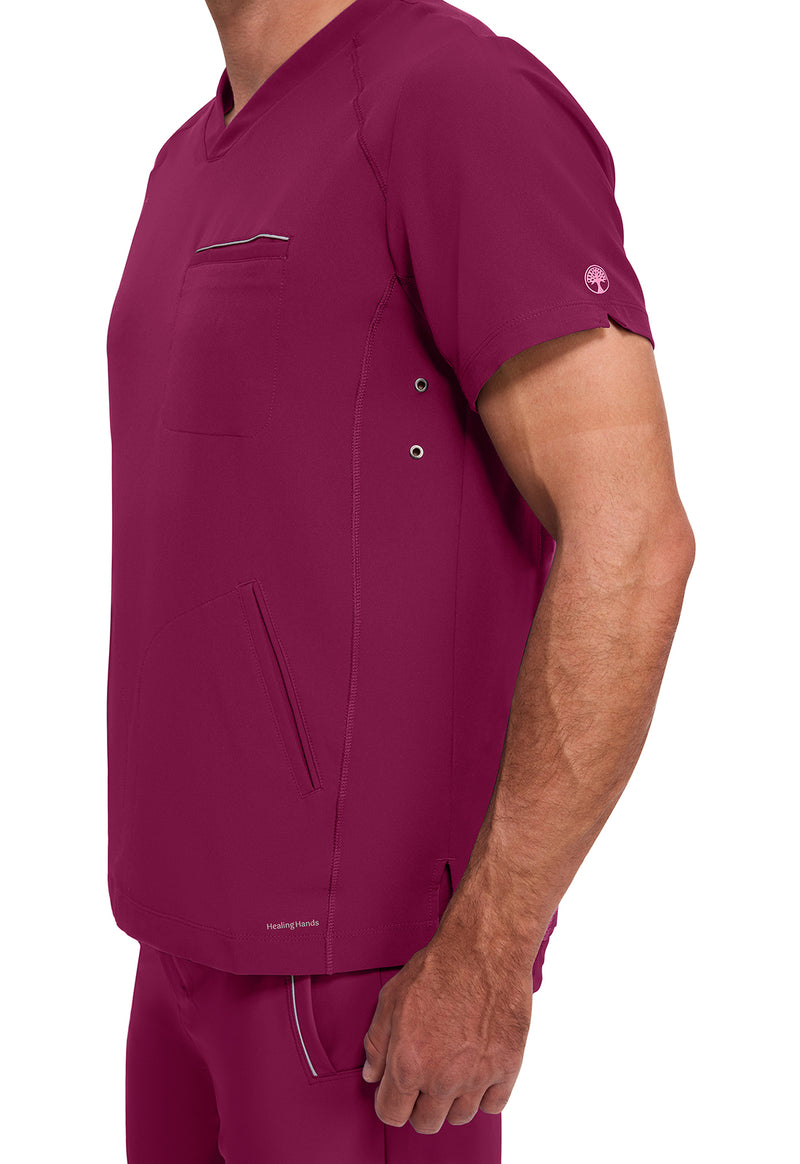 Wine - Men's Steven Scrub Top (View 3)