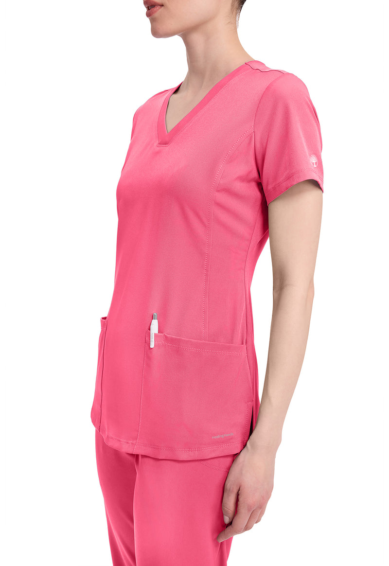 Carnation Pink - Women's Monica Scrub Top (View 2)