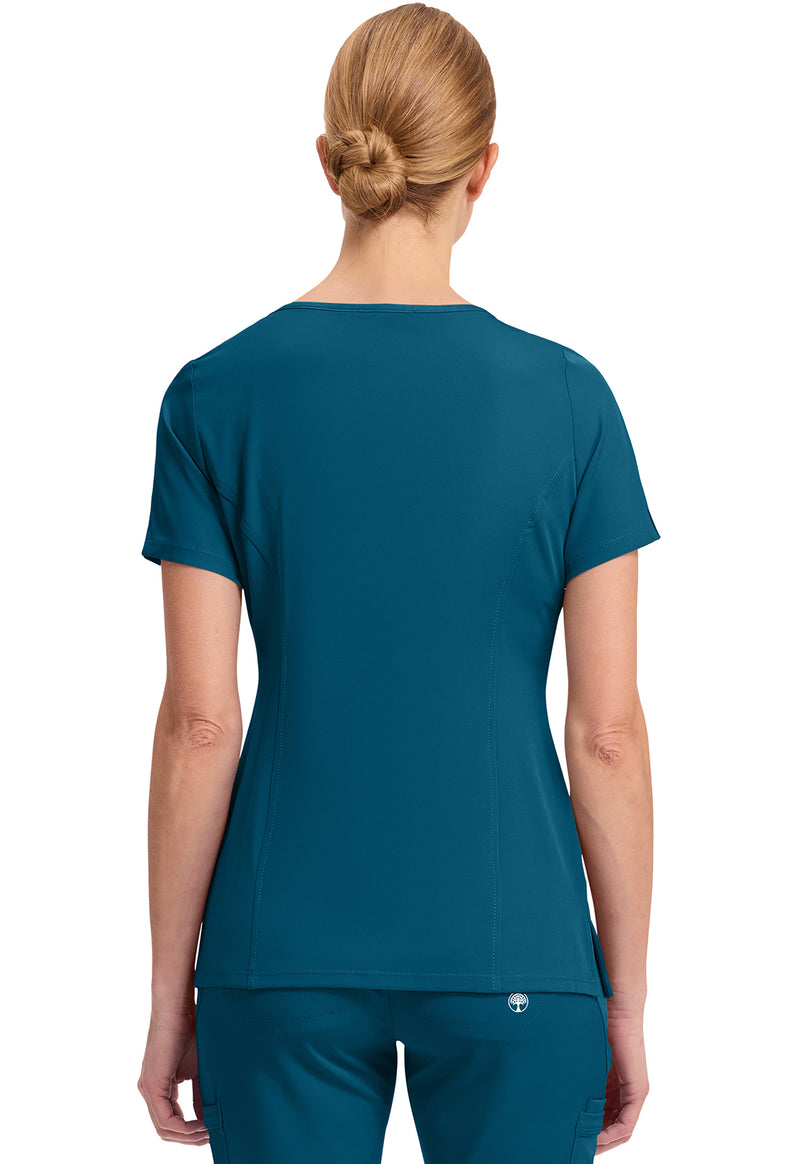 Caribbean - Healing Hands Works Women Scrub Top - Back View