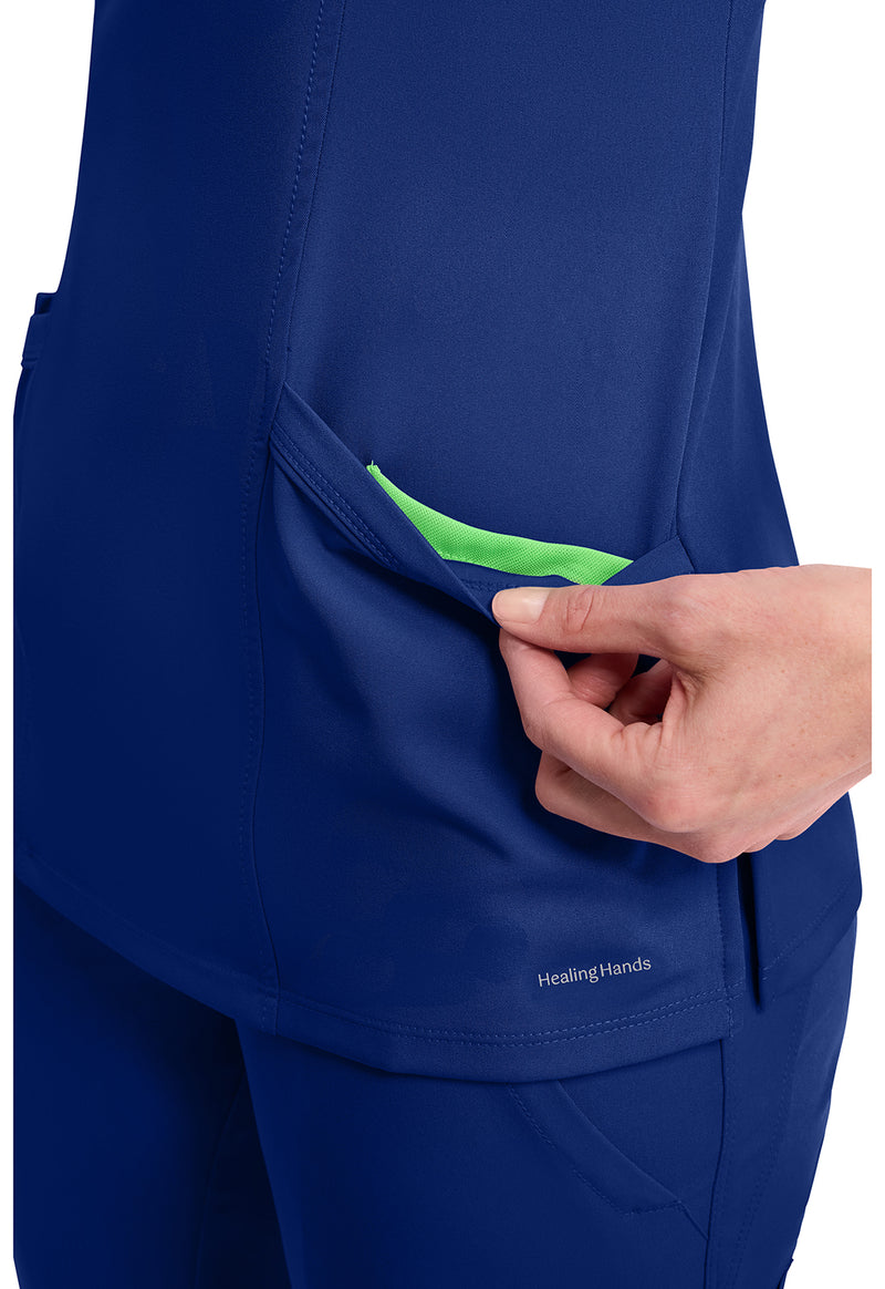 Galaxy Blue - Women's Madison Scrub Top (View 2)
