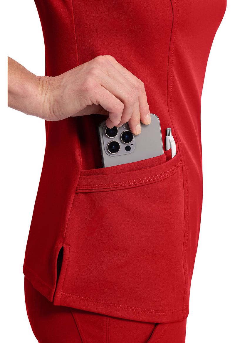 Red - Women's Madison Scrub Top (View 3)