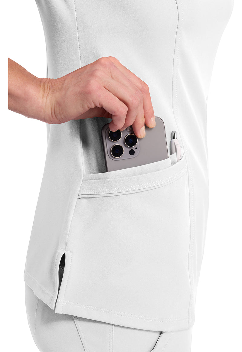 WHITE - Women's Madison Scrub Top (View 3)