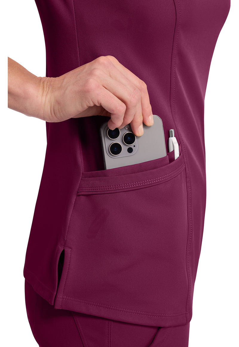 Wine - Women's Madison Scrub Top (View 3)