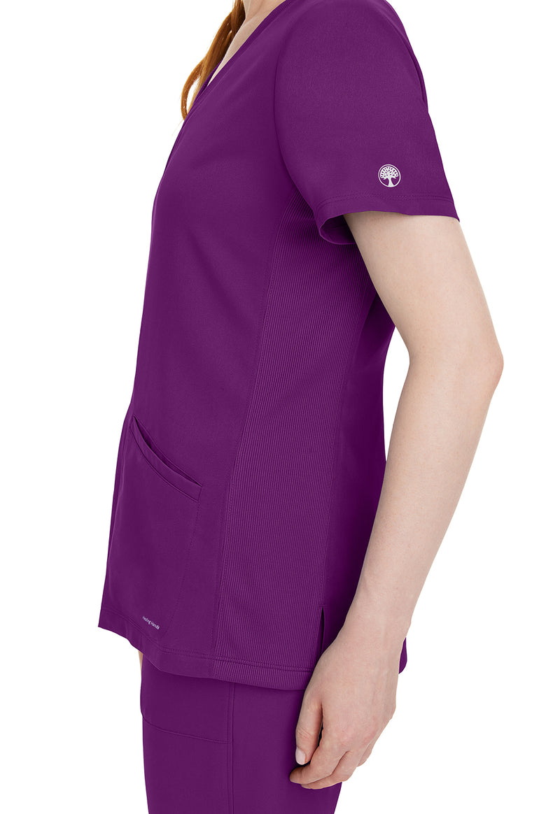 Eggplant - Women's Mariah Scrub Top (View 2)