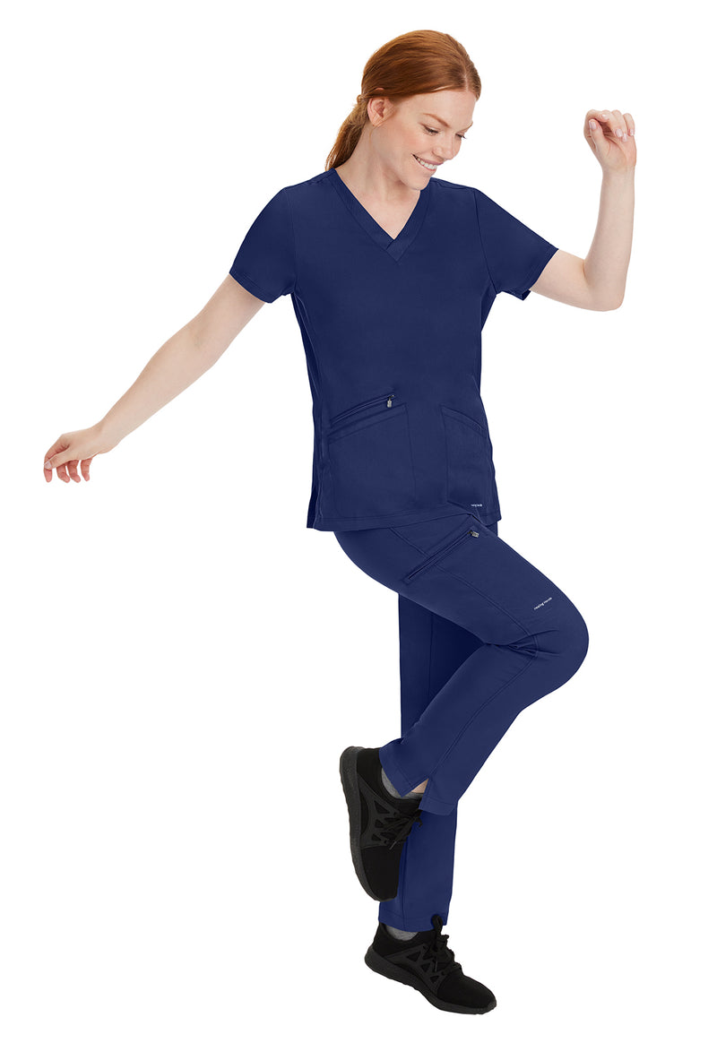Navy - Women's Mariah Scrub Top (View 3)