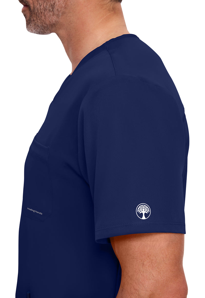 Navy - Men's Mathew Scrub Top (View 2)