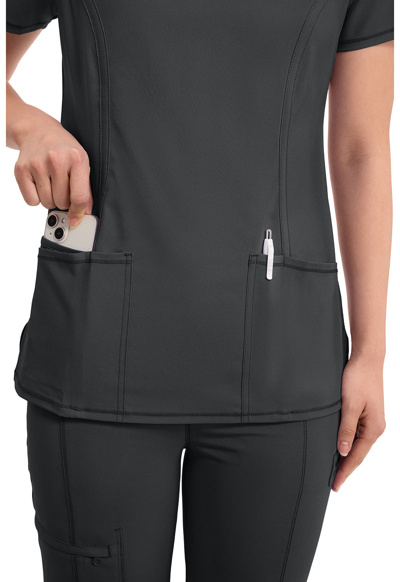 black - Round Neck Top (View 4)