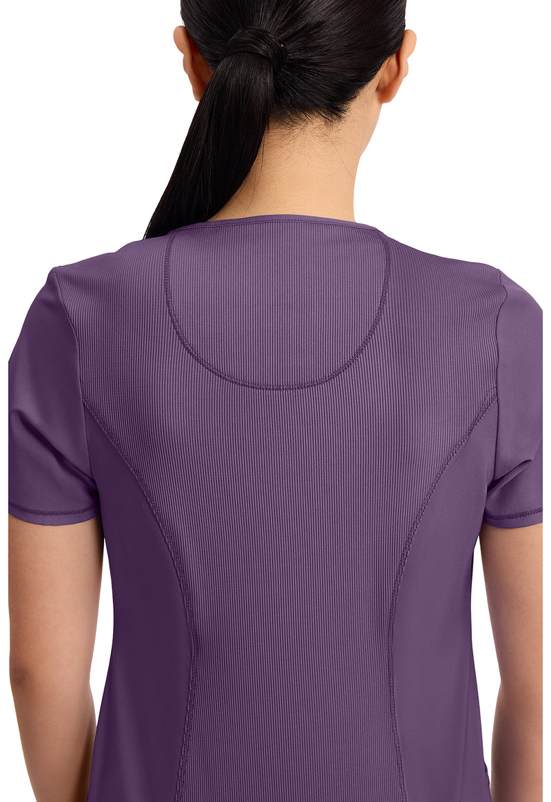 Eggplant - Women's Round Neck Scrub Top (View 2)