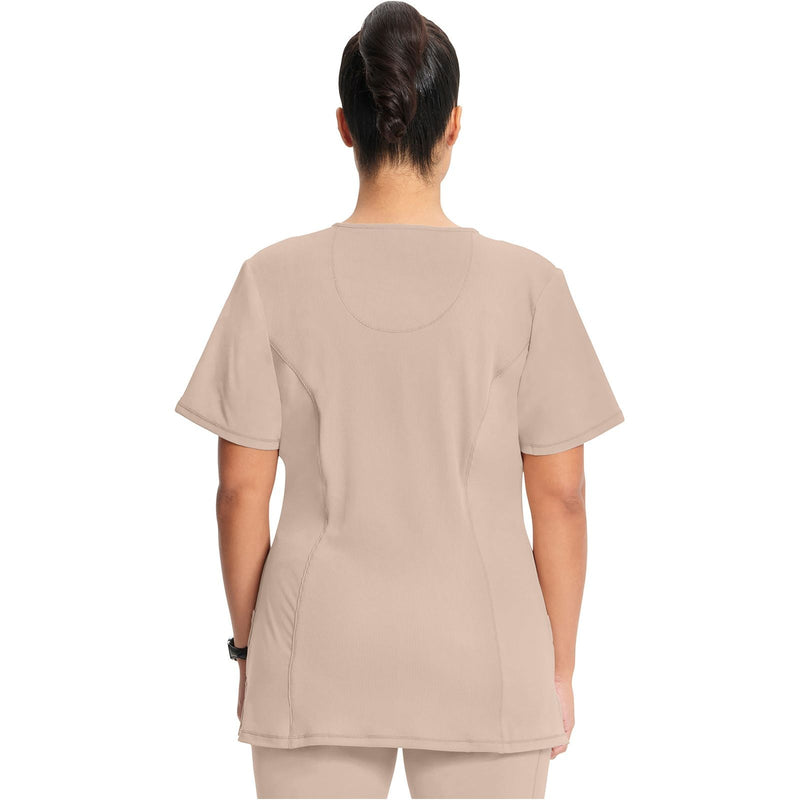 khaki - Round Neck Top