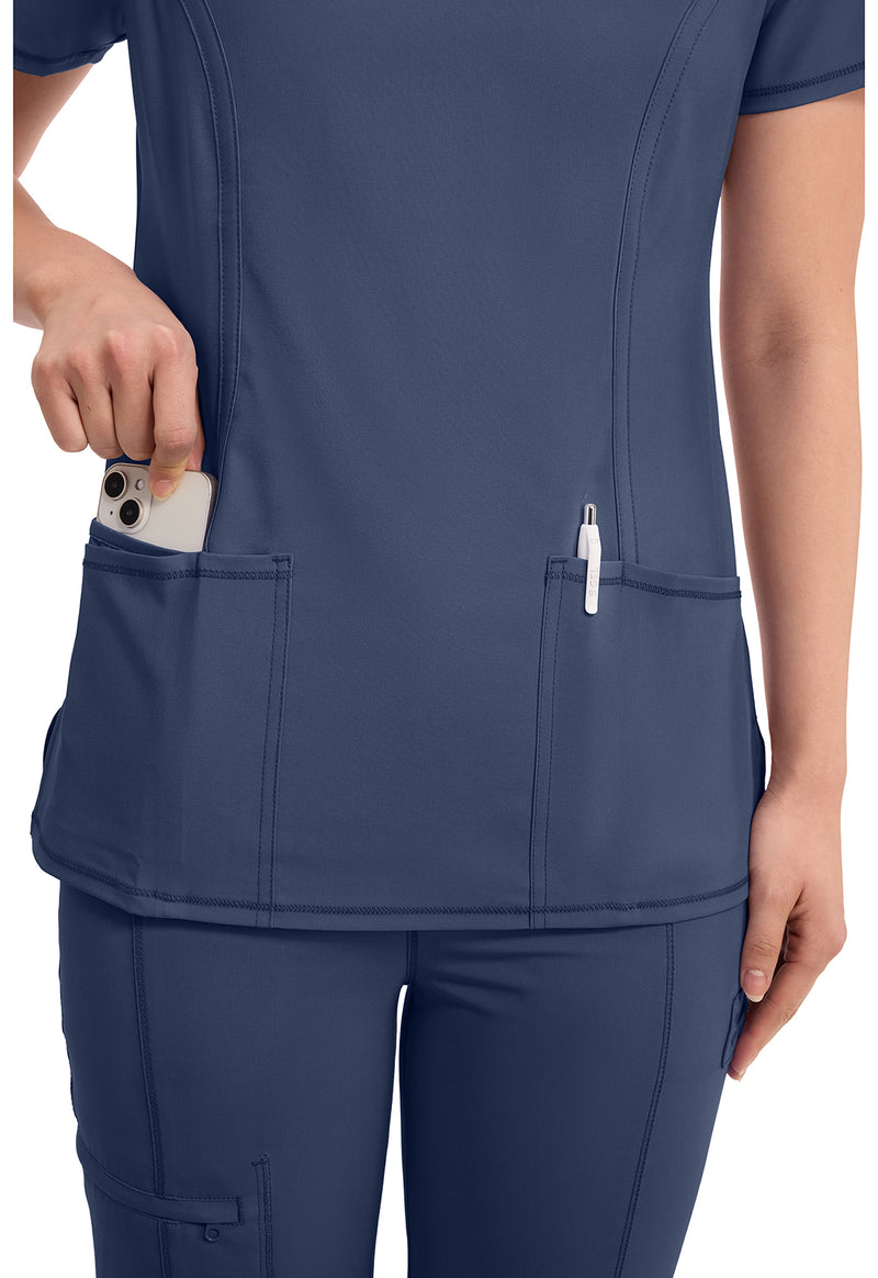 navy - Round Neck Top (View 4)