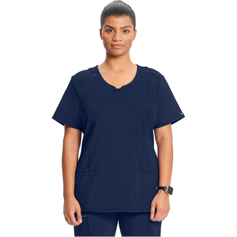 navy - Round Neck Top