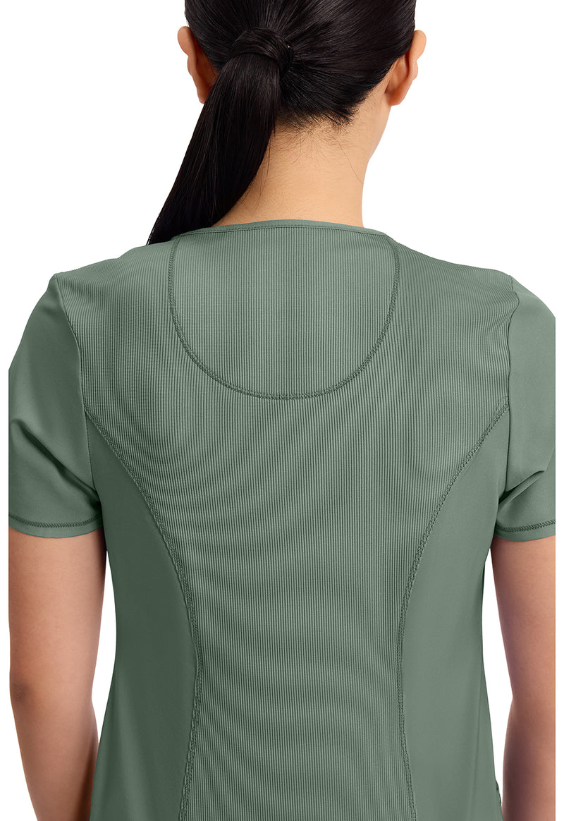 Olive - Women's Round Neck Scrub Top (View 2)