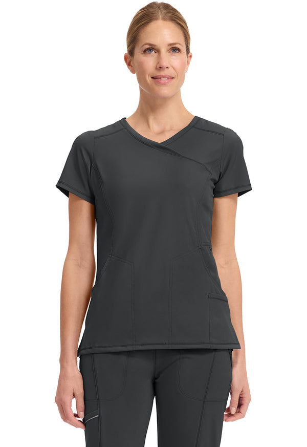 Women's Mock Wrap Scrub Top