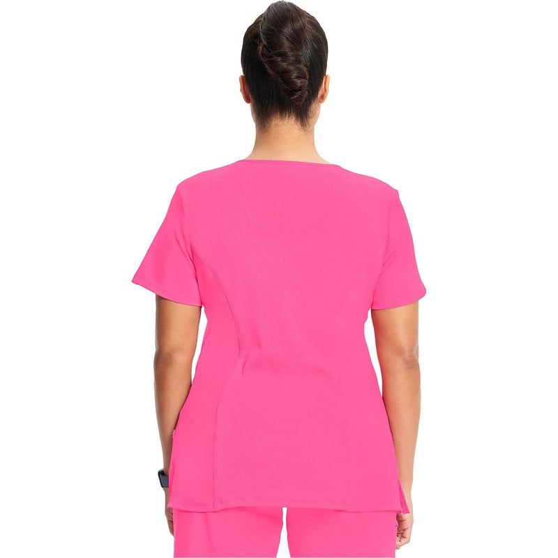 carmine pink - Mock Wrap Top