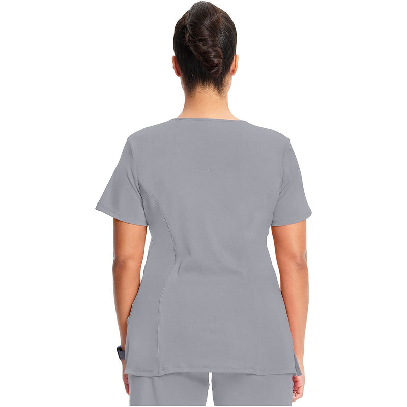 grey - Mock Wrap Top