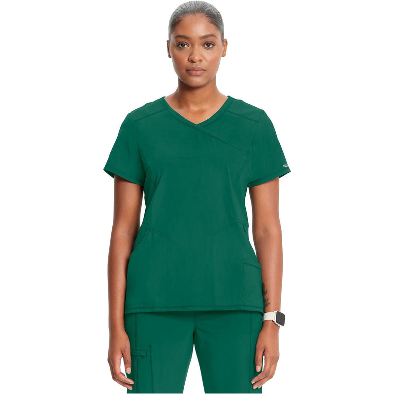 hunter green - Mock Wrap Top