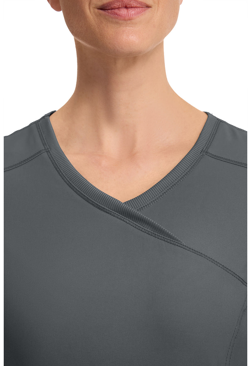 pewter - Mock Wrap Top (View 3)