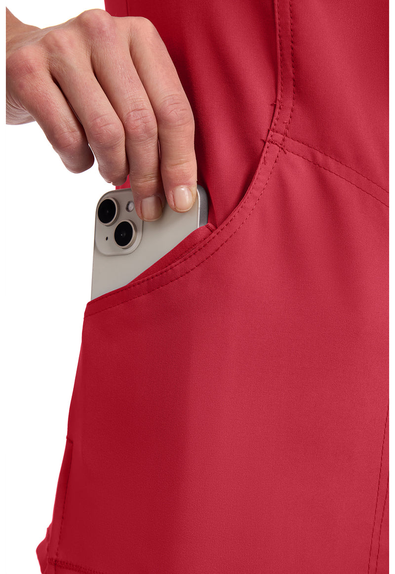 red - Mock Wrap Top (View 4)